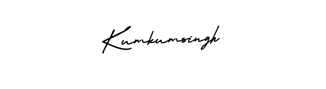Make a beautiful signature design for name Kumkumsingh. With this signature (AmerikaSignatureDemo-Regular) style, you can create a handwritten signature for free. Kumkumsingh signature style 3 images and pictures png