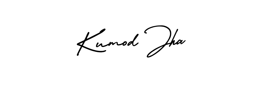 Use a signature maker to create a handwritten signature online. With this signature software, you can design (AmerikaSignatureDemo-Regular) your own signature for name Kumod Jha. Kumod Jha signature style 3 images and pictures png