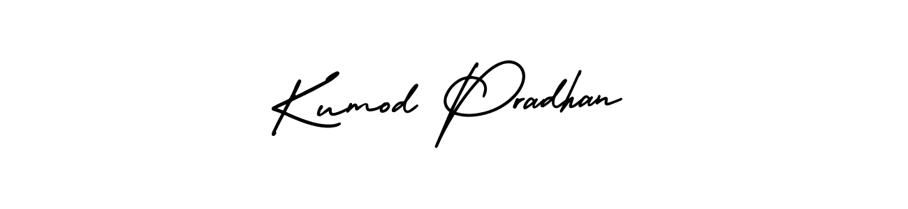 How to make Kumod Pradhan name signature. Use AmerikaSignatureDemo-Regular style for creating short signs online. This is the latest handwritten sign. Kumod Pradhan signature style 3 images and pictures png