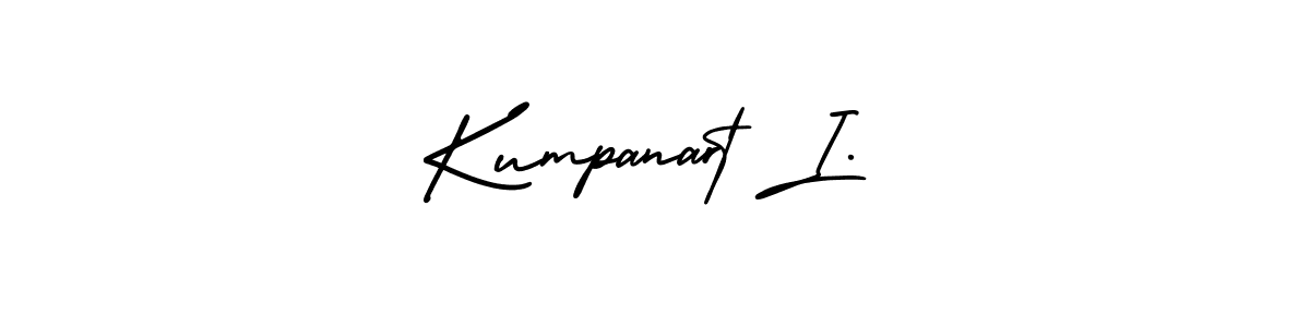 You should practise on your own different ways (AmerikaSignatureDemo-Regular) to write your name (Kumpanart I.) in signature. don't let someone else do it for you. Kumpanart I. signature style 3 images and pictures png