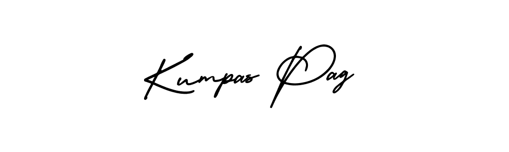 The best way (AmerikaSignatureDemo-Regular) to make a short signature is to pick only two or three words in your name. The name Kumpas Pag include a total of six letters. For converting this name. Kumpas Pag signature style 3 images and pictures png