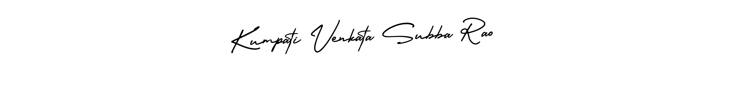 Make a beautiful signature design for name Kumpati Venkata Subba Rao. With this signature (AmerikaSignatureDemo-Regular) style, you can create a handwritten signature for free. Kumpati Venkata Subba Rao signature style 3 images and pictures png