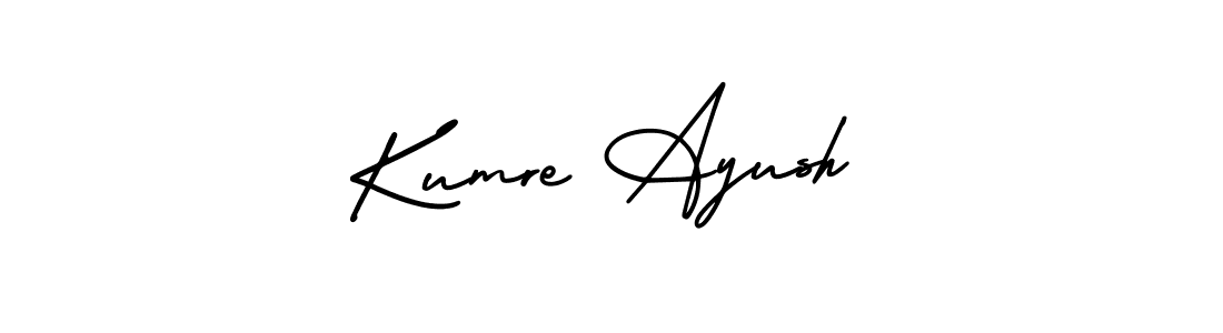 Similarly AmerikaSignatureDemo-Regular is the best handwritten signature design. Signature creator online .You can use it as an online autograph creator for name Kumre Ayush. Kumre Ayush signature style 3 images and pictures png