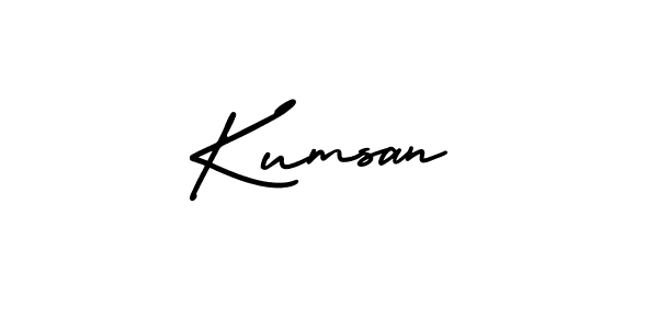 Create a beautiful signature design for name Kumsan. With this signature (AmerikaSignatureDemo-Regular) fonts, you can make a handwritten signature for free. Kumsan signature style 3 images and pictures png