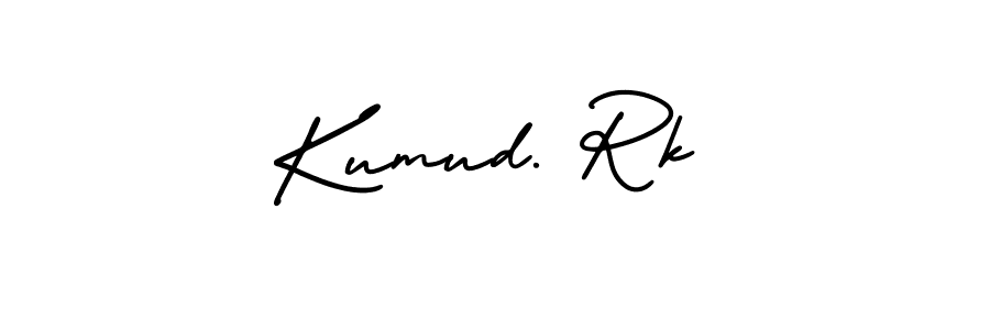 How to make Kumud. Rk name signature. Use AmerikaSignatureDemo-Regular style for creating short signs online. This is the latest handwritten sign. Kumud. Rk signature style 3 images and pictures png