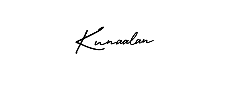 Kunaalan stylish signature style. Best Handwritten Sign (AmerikaSignatureDemo-Regular) for my name. Handwritten Signature Collection Ideas for my name Kunaalan. Kunaalan signature style 3 images and pictures png