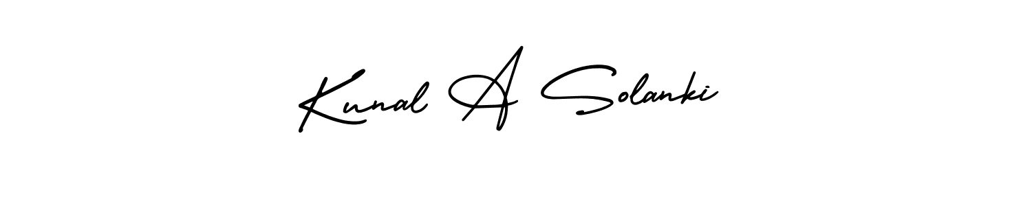 How to make Kunal A Solanki signature? AmerikaSignatureDemo-Regular is a professional autograph style. Create handwritten signature for Kunal A Solanki name. Kunal A Solanki signature style 3 images and pictures png