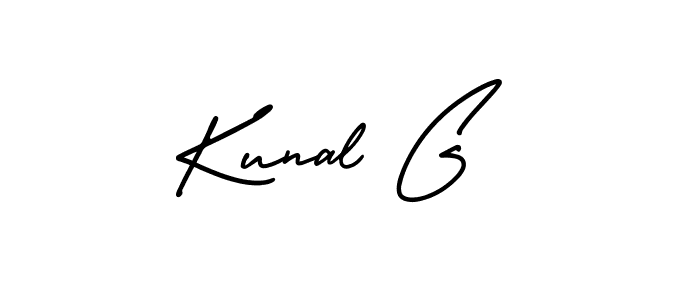 You should practise on your own different ways (AmerikaSignatureDemo-Regular) to write your name (Kunal G) in signature. don't let someone else do it for you. Kunal G signature style 3 images and pictures png