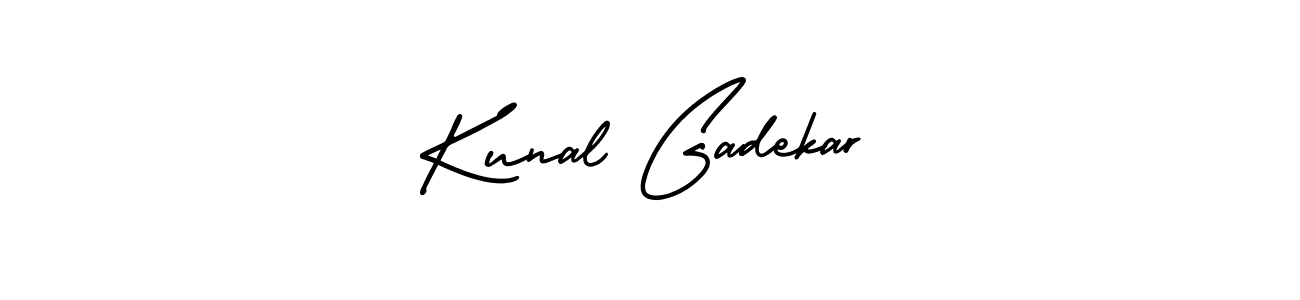 AmerikaSignatureDemo-Regular is a professional signature style that is perfect for those who want to add a touch of class to their signature. It is also a great choice for those who want to make their signature more unique. Get Kunal Gadekar name to fancy signature for free. Kunal Gadekar signature style 3 images and pictures png