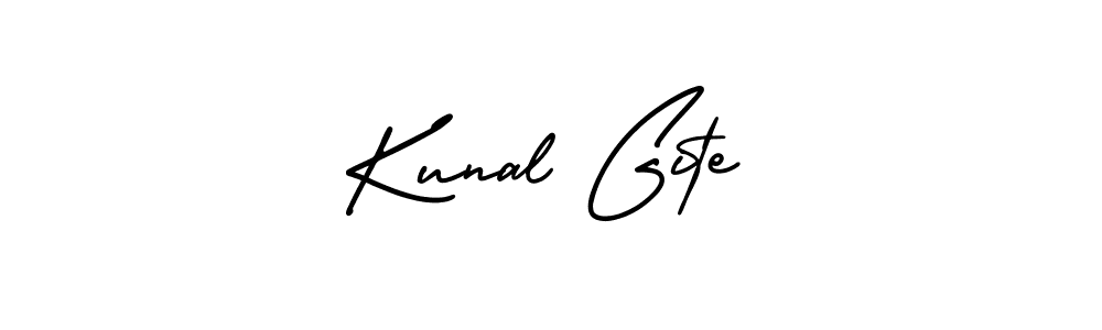Make a beautiful signature design for name Kunal Gite. Use this online signature maker to create a handwritten signature for free. Kunal Gite signature style 3 images and pictures png