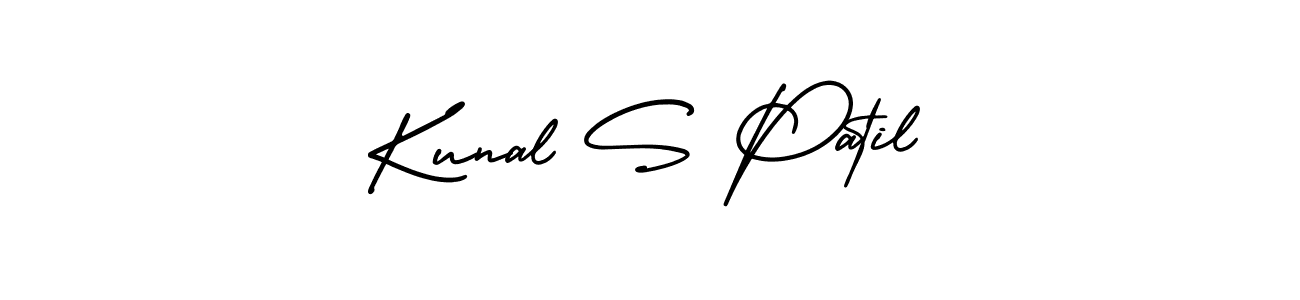 You should practise on your own different ways (AmerikaSignatureDemo-Regular) to write your name (Kunal S Patil) in signature. don't let someone else do it for you. Kunal S Patil signature style 3 images and pictures png