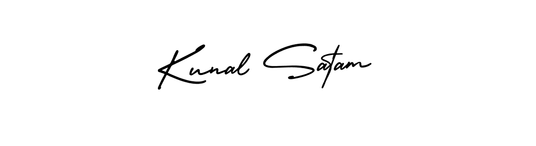How to make Kunal Satam name signature. Use AmerikaSignatureDemo-Regular style for creating short signs online. This is the latest handwritten sign. Kunal Satam signature style 3 images and pictures png