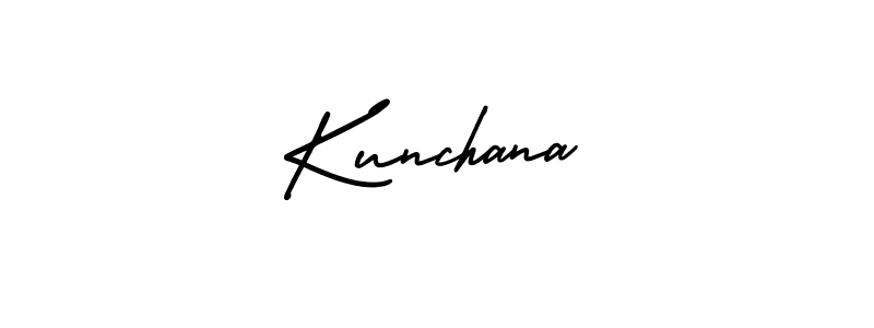 AmerikaSignatureDemo-Regular is a professional signature style that is perfect for those who want to add a touch of class to their signature. It is also a great choice for those who want to make their signature more unique. Get Kunchana name to fancy signature for free. Kunchana signature style 3 images and pictures png