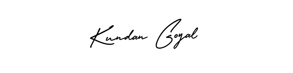 The best way (AmerikaSignatureDemo-Regular) to make a short signature is to pick only two or three words in your name. The name Kundan Goyal include a total of six letters. For converting this name. Kundan Goyal signature style 3 images and pictures png