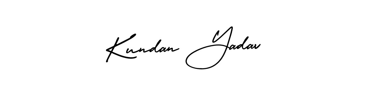 How to make Kundan Yadav name signature. Use AmerikaSignatureDemo-Regular style for creating short signs online. This is the latest handwritten sign. Kundan Yadav signature style 3 images and pictures png