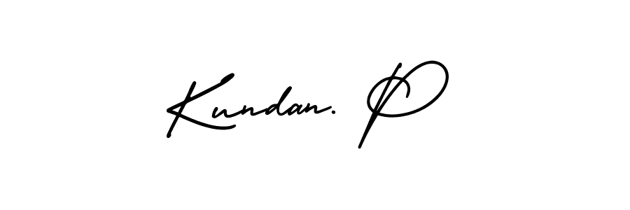 It looks lik you need a new signature style for name Kundan. P. Design unique handwritten (AmerikaSignatureDemo-Regular) signature with our free signature maker in just a few clicks. Kundan. P signature style 3 images and pictures png