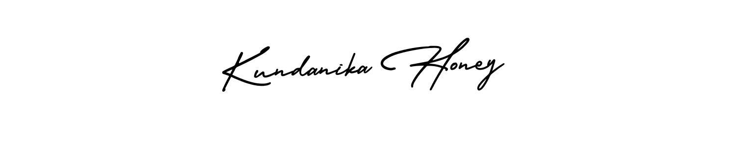 Kundanika Honey stylish signature style. Best Handwritten Sign (AmerikaSignatureDemo-Regular) for my name. Handwritten Signature Collection Ideas for my name Kundanika Honey. Kundanika Honey signature style 3 images and pictures png