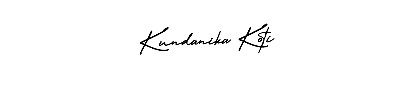 Kundanika Koti stylish signature style. Best Handwritten Sign (AmerikaSignatureDemo-Regular) for my name. Handwritten Signature Collection Ideas for my name Kundanika Koti. Kundanika Koti signature style 3 images and pictures png