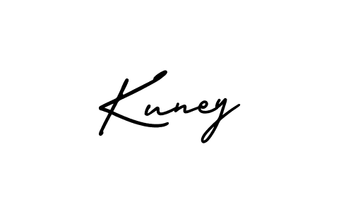 Use a signature maker to create a handwritten signature online. With this signature software, you can design (AmerikaSignatureDemo-Regular) your own signature for name Kuney. Kuney signature style 3 images and pictures png