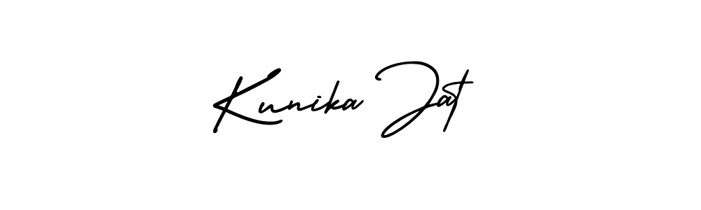 Use a signature maker to create a handwritten signature online. With this signature software, you can design (AmerikaSignatureDemo-Regular) your own signature for name Kunika Jat. Kunika Jat signature style 3 images and pictures png