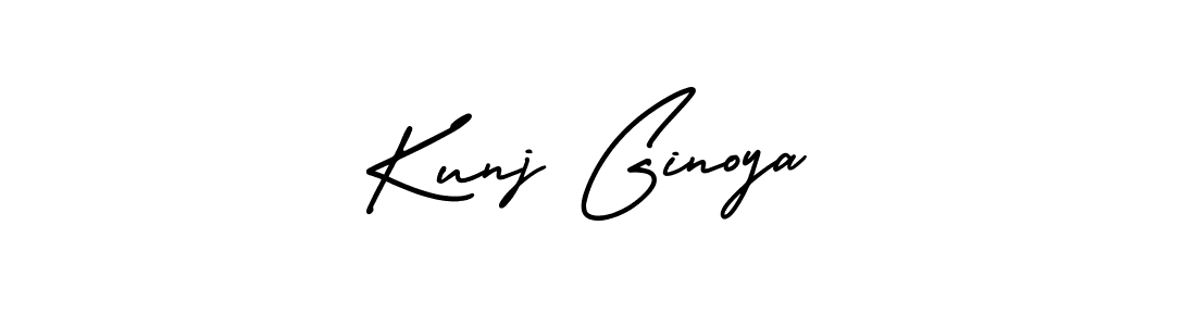 Also we have Kunj Ginoya name is the best signature style. Create professional handwritten signature collection using AmerikaSignatureDemo-Regular autograph style. Kunj Ginoya signature style 3 images and pictures png