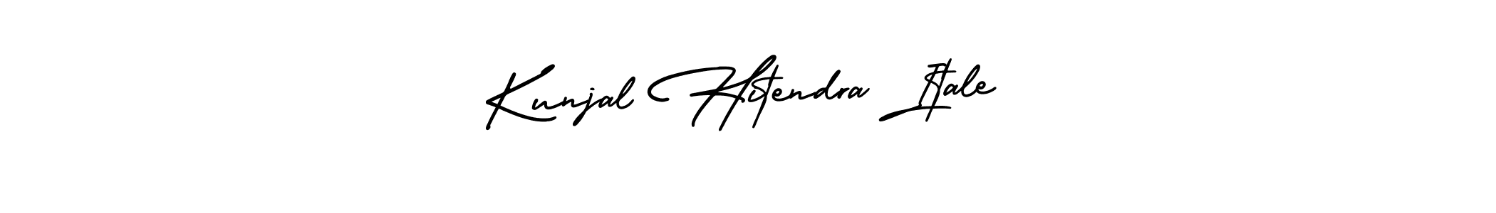 Also You can easily find your signature by using the search form. We will create Kunjal Hitendra Itale name handwritten signature images for you free of cost using AmerikaSignatureDemo-Regular sign style. Kunjal Hitendra Itale signature style 3 images and pictures png