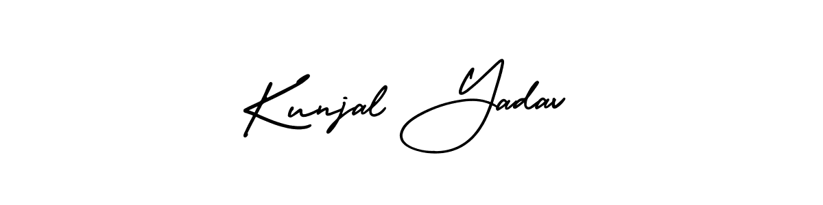 You can use this online signature creator to create a handwritten signature for the name Kunjal Yadav. This is the best online autograph maker. Kunjal Yadav signature style 3 images and pictures png