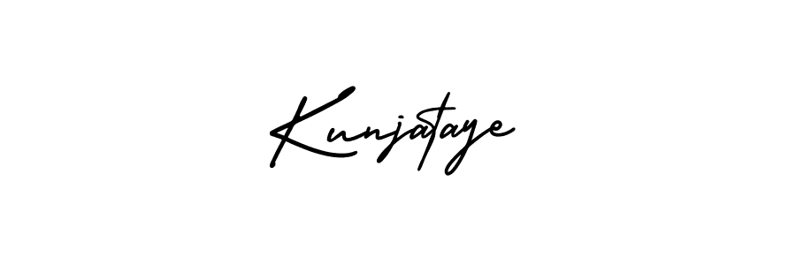 It looks lik you need a new signature style for name Kunjataye. Design unique handwritten (AmerikaSignatureDemo-Regular) signature with our free signature maker in just a few clicks. Kunjataye signature style 3 images and pictures png