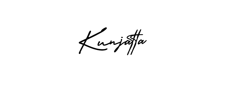 This is the best signature style for the Kunjatta name. Also you like these signature font (AmerikaSignatureDemo-Regular). Mix name signature. Kunjatta signature style 3 images and pictures png