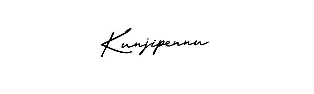 It looks lik you need a new signature style for name Kunjipennu. Design unique handwritten (AmerikaSignatureDemo-Regular) signature with our free signature maker in just a few clicks. Kunjipennu signature style 3 images and pictures png