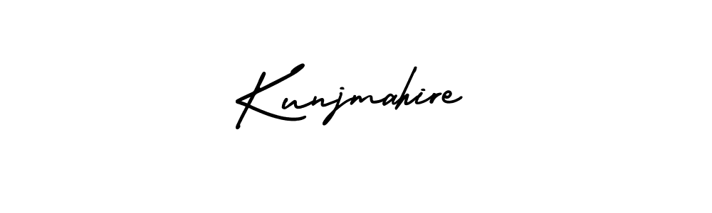 Make a beautiful signature design for name Kunjmahire. With this signature (AmerikaSignatureDemo-Regular) style, you can create a handwritten signature for free. Kunjmahire signature style 3 images and pictures png