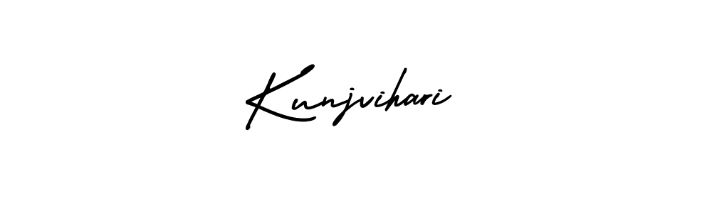 AmerikaSignatureDemo-Regular is a professional signature style that is perfect for those who want to add a touch of class to their signature. It is also a great choice for those who want to make their signature more unique. Get Kunjvihari name to fancy signature for free. Kunjvihari signature style 3 images and pictures png