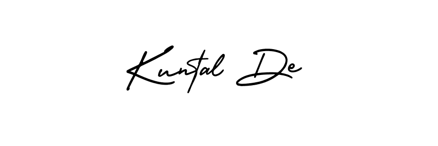 It looks lik you need a new signature style for name Kuntal De. Design unique handwritten (AmerikaSignatureDemo-Regular) signature with our free signature maker in just a few clicks. Kuntal De signature style 3 images and pictures png