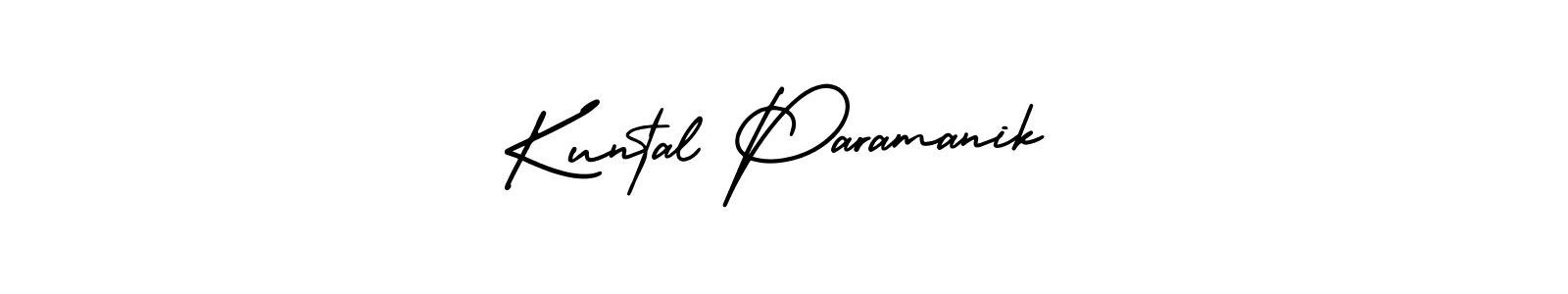 Make a beautiful signature design for name Kuntal Paramanik. With this signature (AmerikaSignatureDemo-Regular) style, you can create a handwritten signature for free. Kuntal Paramanik signature style 3 images and pictures png