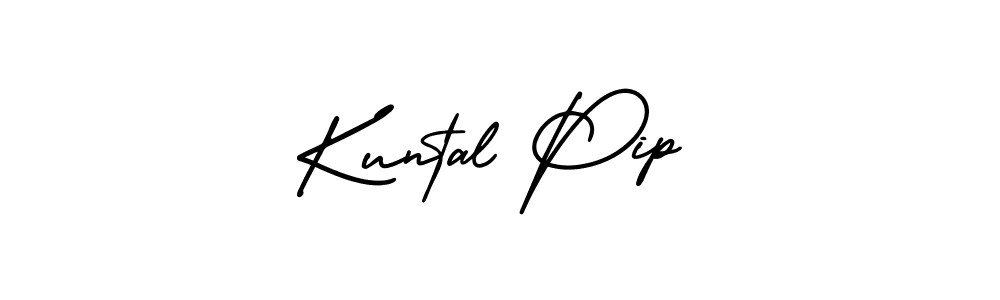 How to Draw Kuntal Pip signature style? AmerikaSignatureDemo-Regular is a latest design signature styles for name Kuntal Pip. Kuntal Pip signature style 3 images and pictures png