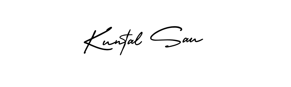 How to make Kuntal Sau signature? AmerikaSignatureDemo-Regular is a professional autograph style. Create handwritten signature for Kuntal Sau name. Kuntal Sau signature style 3 images and pictures png