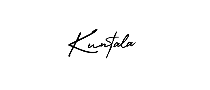 Make a beautiful signature design for name Kuntala. With this signature (AmerikaSignatureDemo-Regular) style, you can create a handwritten signature for free. Kuntala signature style 3 images and pictures png