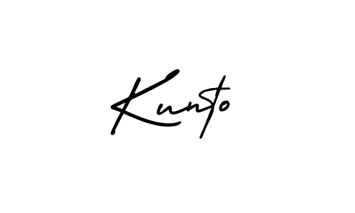 How to Draw Kunto signature style? AmerikaSignatureDemo-Regular is a latest design signature styles for name Kunto. Kunto signature style 3 images and pictures png