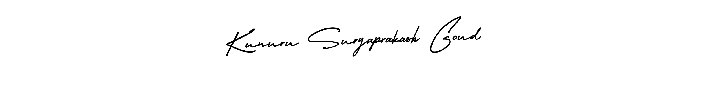 Create a beautiful signature design for name Kunuru Suryaprakash Goud. With this signature (AmerikaSignatureDemo-Regular) fonts, you can make a handwritten signature for free. Kunuru Suryaprakash Goud signature style 3 images and pictures png