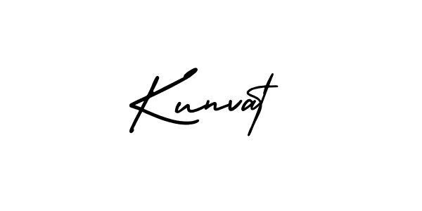 How to Draw Kunvat signature style? AmerikaSignatureDemo-Regular is a latest design signature styles for name Kunvat. Kunvat signature style 3 images and pictures png