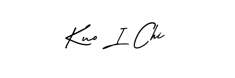 The best way (AmerikaSignatureDemo-Regular) to make a short signature is to pick only two or three words in your name. The name Kuo I Chi include a total of six letters. For converting this name. Kuo I Chi signature style 3 images and pictures png