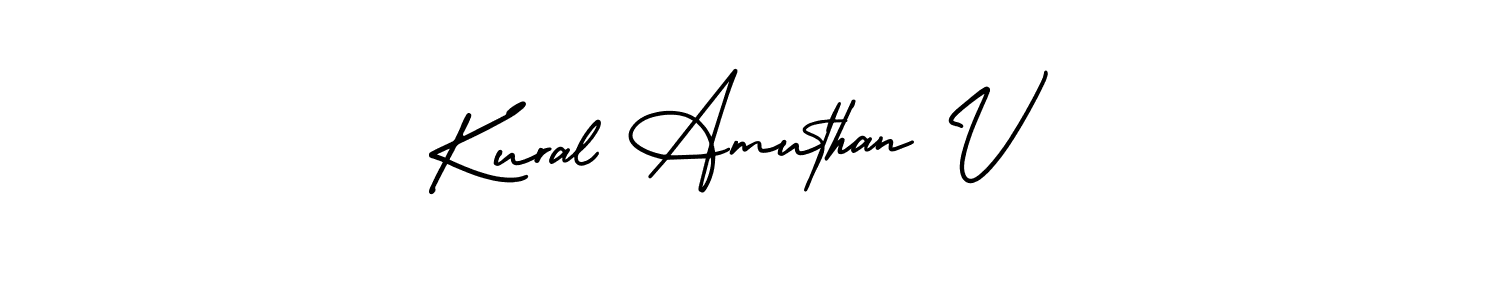 It looks lik you need a new signature style for name Kural Amuthan V. Design unique handwritten (AmerikaSignatureDemo-Regular) signature with our free signature maker in just a few clicks. Kural Amuthan V signature style 3 images and pictures png