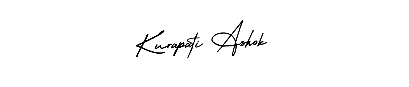 How to make Kurapati Ashok name signature. Use AmerikaSignatureDemo-Regular style for creating short signs online. This is the latest handwritten sign. Kurapati Ashok signature style 3 images and pictures png