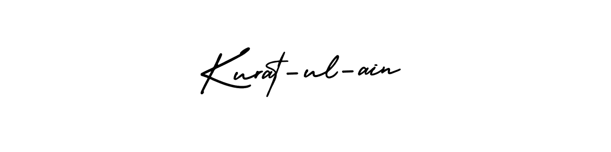How to Draw Kurat-ul-ain signature style? AmerikaSignatureDemo-Regular is a latest design signature styles for name Kurat-ul-ain. Kurat-ul-ain signature style 3 images and pictures png