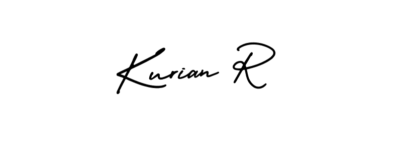 Use a signature maker to create a handwritten signature online. With this signature software, you can design (AmerikaSignatureDemo-Regular) your own signature for name Kurian R. Kurian R signature style 3 images and pictures png