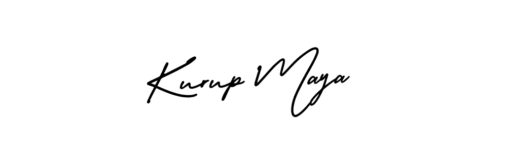 How to make Kurup Maya name signature. Use AmerikaSignatureDemo-Regular style for creating short signs online. This is the latest handwritten sign. Kurup Maya signature style 3 images and pictures png