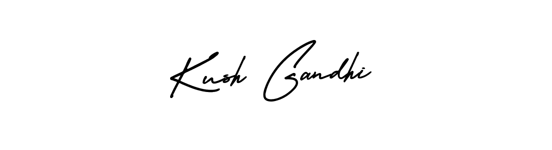 Kush Gandhi stylish signature style. Best Handwritten Sign (AmerikaSignatureDemo-Regular) for my name. Handwritten Signature Collection Ideas for my name Kush Gandhi. Kush Gandhi signature style 3 images and pictures png