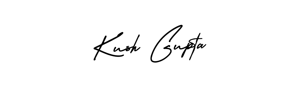 The best way (AmerikaSignatureDemo-Regular) to make a short signature is to pick only two or three words in your name. The name Kush Gupta include a total of six letters. For converting this name. Kush Gupta signature style 3 images and pictures png