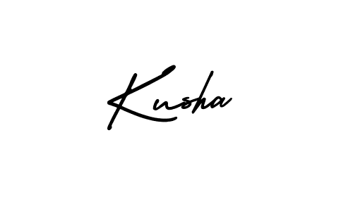 Make a beautiful signature design for name Kusha. With this signature (AmerikaSignatureDemo-Regular) style, you can create a handwritten signature for free. Kusha signature style 3 images and pictures png