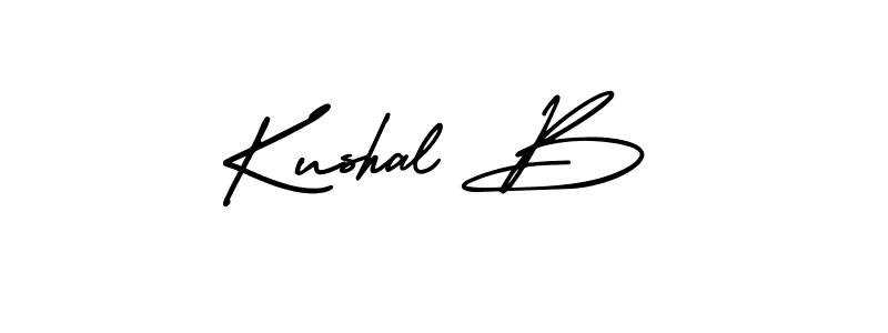 Design your own signature with our free online signature maker. With this signature software, you can create a handwritten (AmerikaSignatureDemo-Regular) signature for name Kushal B. Kushal B signature style 3 images and pictures png